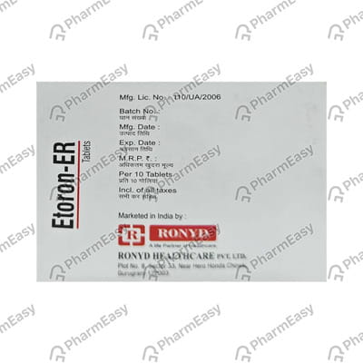 Etoron Er 600mg Strip Of 10 Tablets