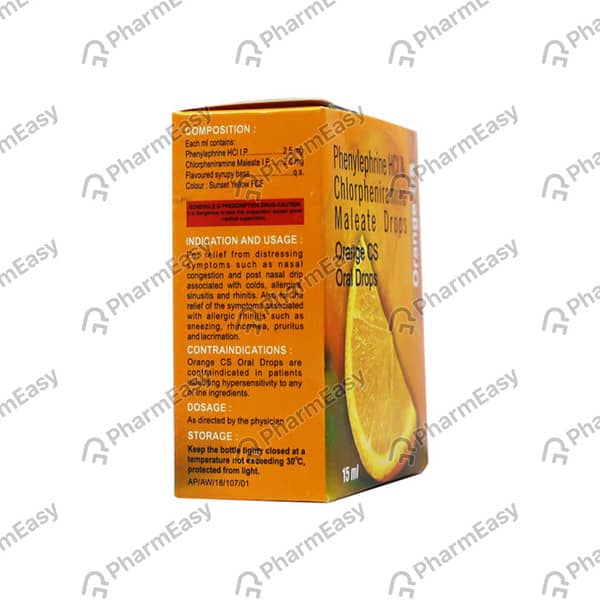 Orange Cs Bottle Of 15ml Oral Drops
