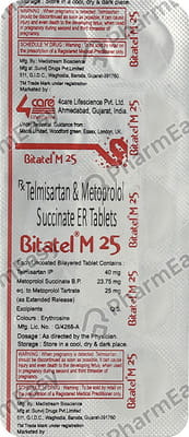 Bitatel M 25mg Strip Of 10 Tablets