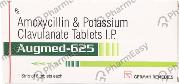 Augmed 625mg Strip Of 6 Tablets