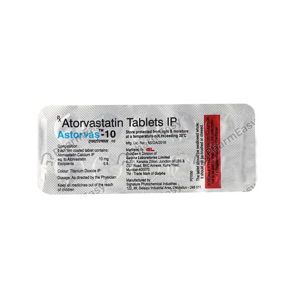 Astorvas 10mg Tablet