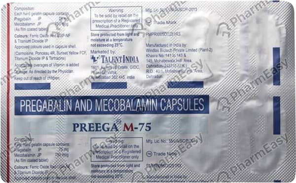 Preega M 75Mg Strip Of 10 Capsules