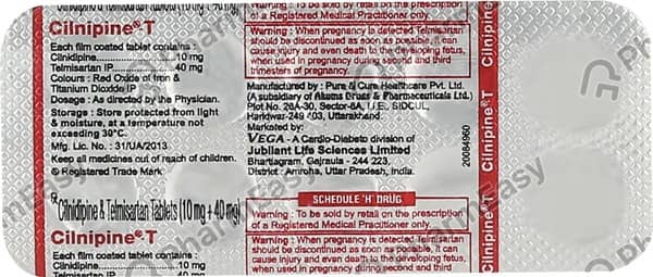 Cilnipine T Strip Of 10 Tablets