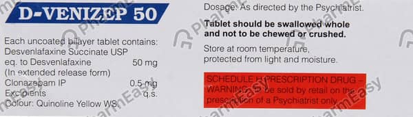 D Venizep 50mg Strip Of 10 Tablets