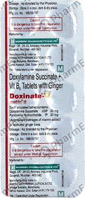 Doxinate G Ginger Flavour Strip Of 10 Tablets