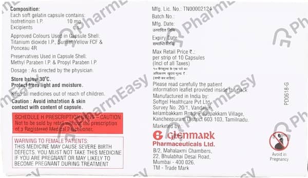 I Deriva 20mg Strip Of 10 Capsules