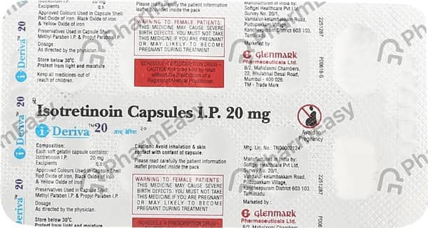 I Deriva 20mg Strip Of 10 Capsules