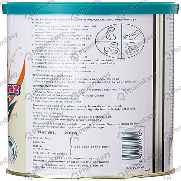 Hiowna Momz Vanilla Flavour Powder 200Gm