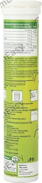 Escor Z Lemon Flavour Sugar Free Bottle Of 20 Effervescent Tablets