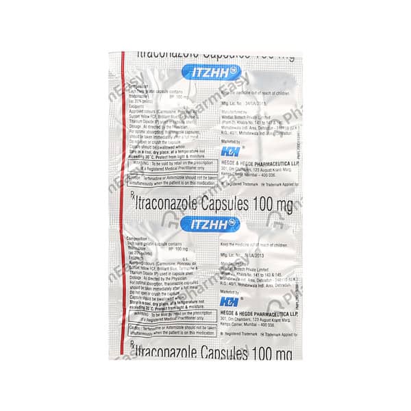 Itzhh 100Mg Strip Of 4 Capsules