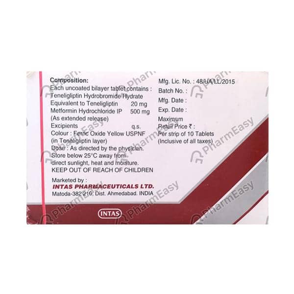 T Glip M 500Mg Strip Of 10 Tablets