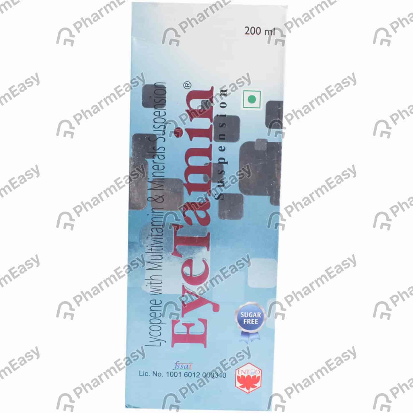 Eyetamin Sugar Free Bottle Of 200ml Suspension