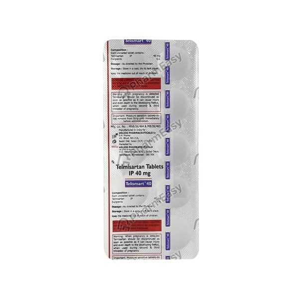 Telismart 40mg Strip Of 10 Tablets