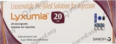 LYXUMIA 20MCG PRE FILLED PEN OF 3ML SOLUTION FOR INJECTION