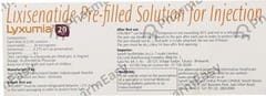 LYXUMIA 20MCG PRE FILLED PEN OF 3ML SOLUTION FOR INJECTION