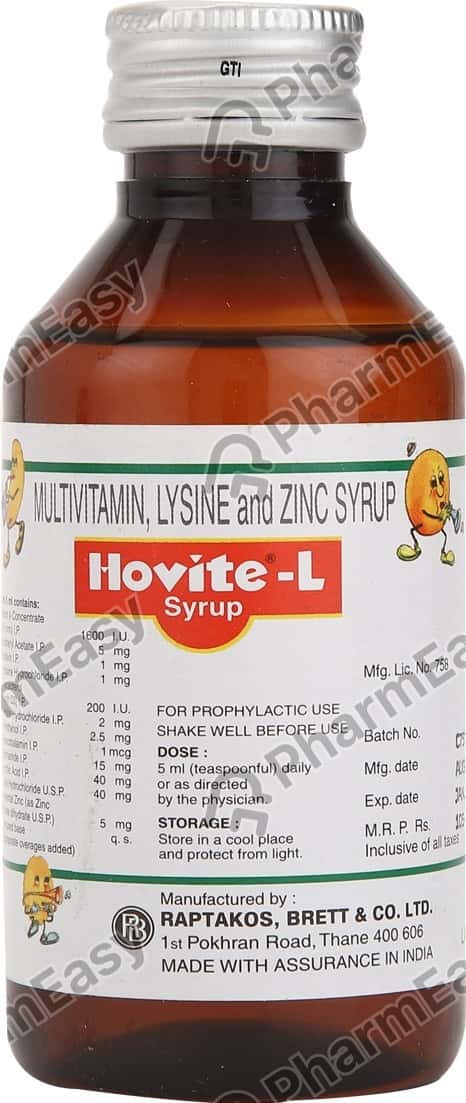 Hovite L Bottle Of 120ml Syrup