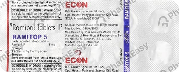 Ramitop 5Mg Strip Of 10 Tablets
