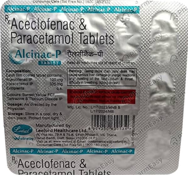 Alcinac P Strip Of 15 Tablets