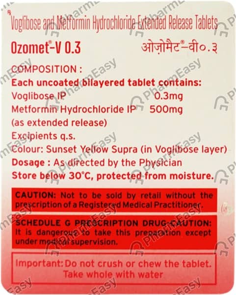 Ozomet V 0.3Mg Strip Of 10 Tablets