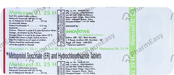 Metozest Xl 25Mg Strip Of 10 Tablets