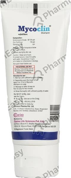 Mycoclin Bottle Of 60ml Shampoo
