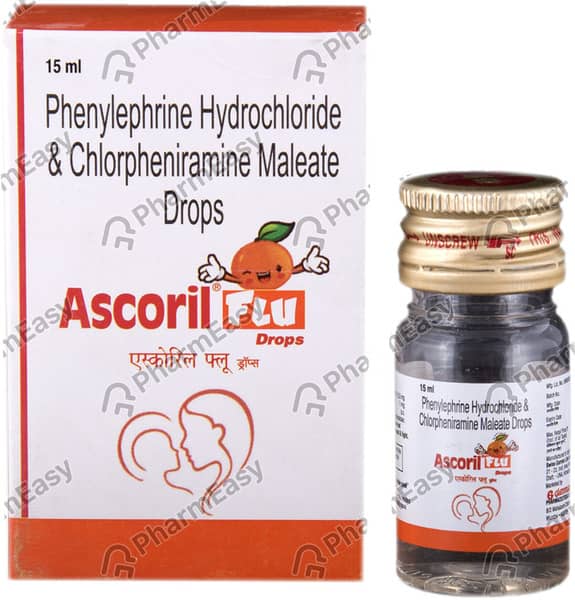 Ascoril Flu Orange Flavour Bottle Of 15ml Oral Drops