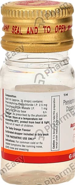 Ascoril Flu Orange Flavour Bottle Of 15ml Oral Drops