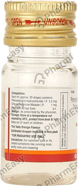 Ascoril Flu Orange Flavour Bottle Of 15ml Oral Drops