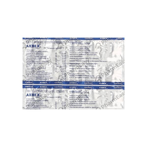 Axbex Rf Strip Of 15 Tablets