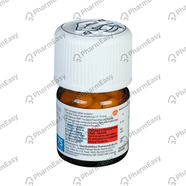 Eltroxin 75mcg Bottle Of 100 Tablets
