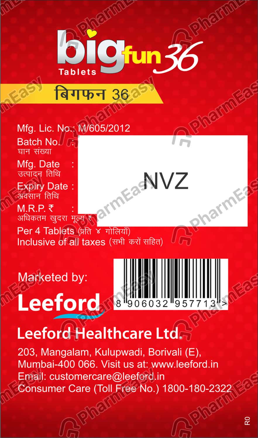 Bigfun 20 MG Tablet (4): Uses, Side Effects, Price & Dosage | PharmEasy