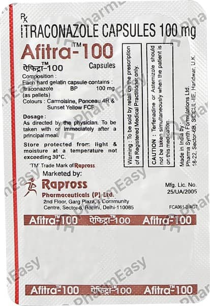Afitra 100mg Strip Of 4 Capsules