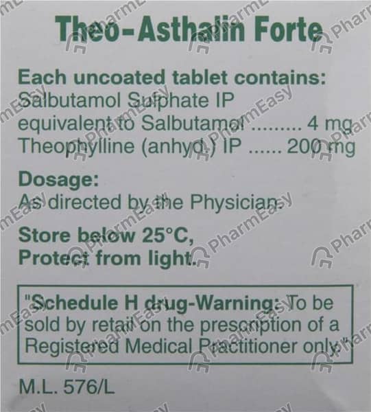 Theo Asthalin Forte Strip Of 15 Tablets