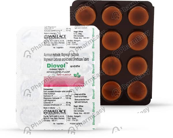Diovol Mint Strip Of 15 Tablets