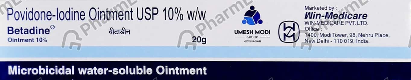 Betadine 10% Tube Of 20gm Ointment