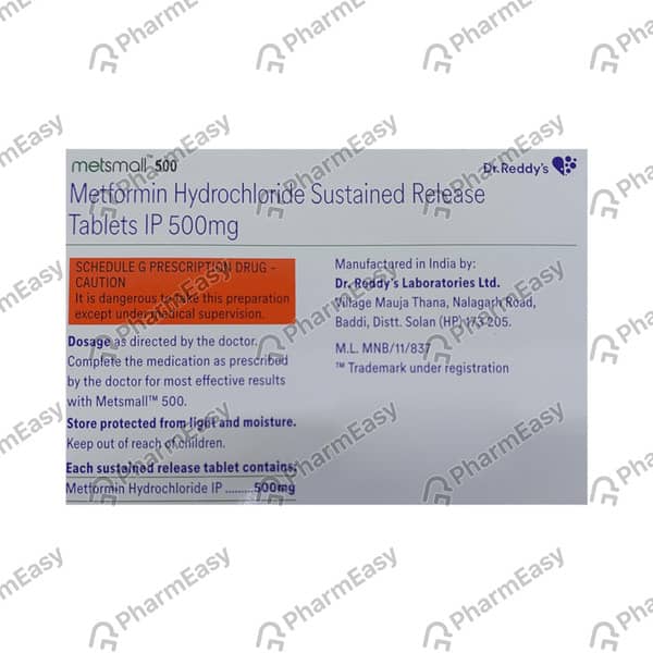 Metsmall 500mg Strip Of 20 Tablets