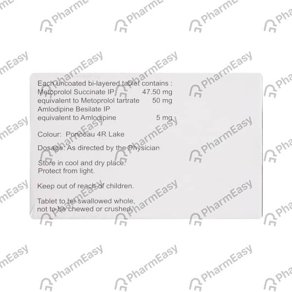 Amlovas Xm 5/50Mg Strip Of 15 Tablets