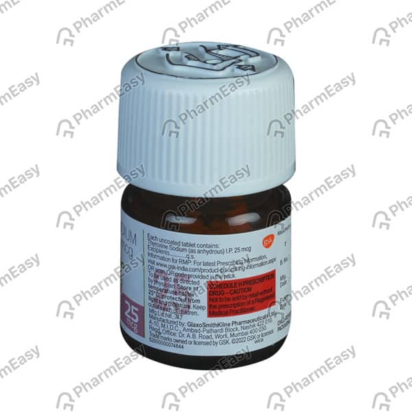 Eltroxin 25mcg Bottle Of 100 Tablets