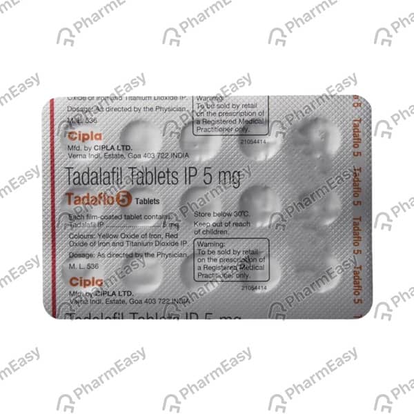 Tadaflo Cp 5Mg Strip Of 30 Tablets