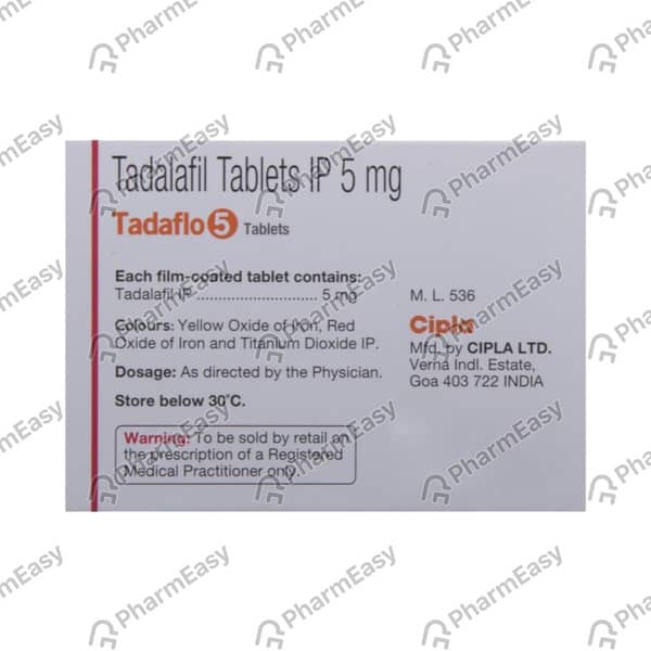 Tadaflo Cp 5Mg Strip Of 30 Tablets