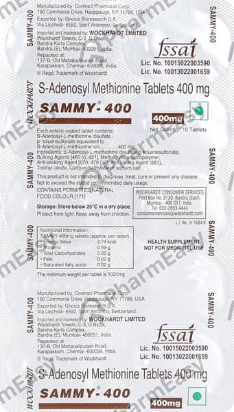 Sammy 400Mg Strip Of 10 Tablets