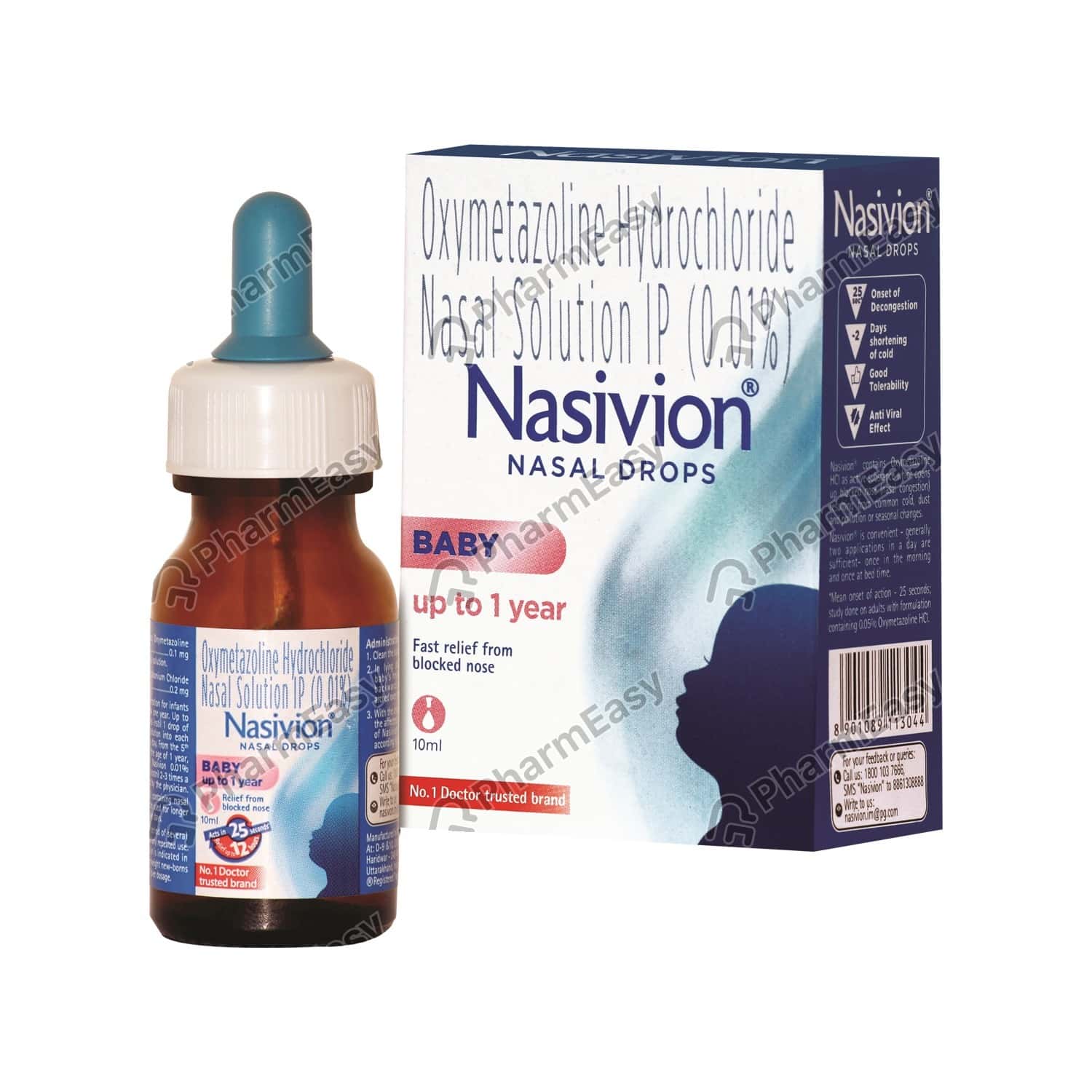 Nasivion 0.1 Nasal Drop (10) Uses, Side Effects, Dosage