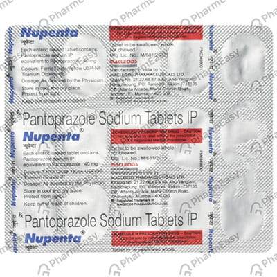 Nupenta 40mg Strip Of 15 Tablets