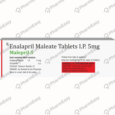 Malepril 5mg Strip Of 10 Tablets