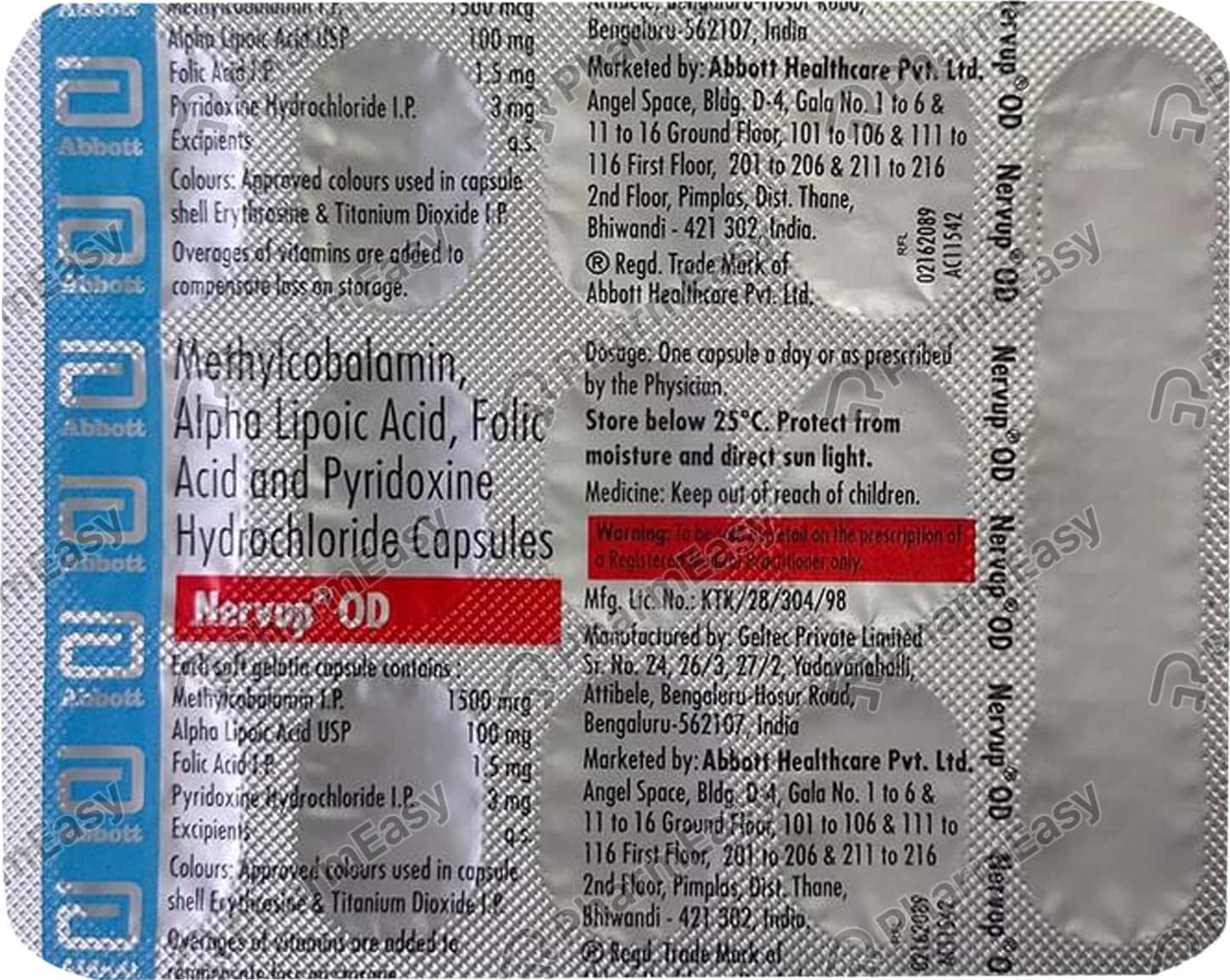 Nervup Od Strip Of 15 Capsules Uses, Side Effects, Price & Dosage