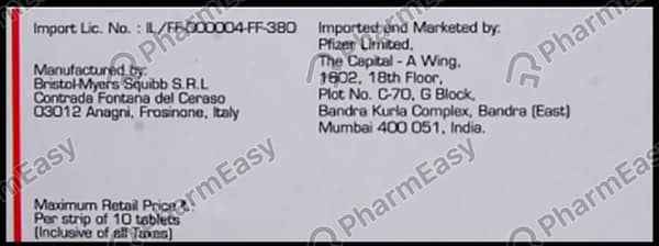 Eliquis 2.5mg Strip Of 14 Tablets