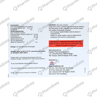 Leuprolis 22.5mg Dry Vial Of 1 Powder For Injection