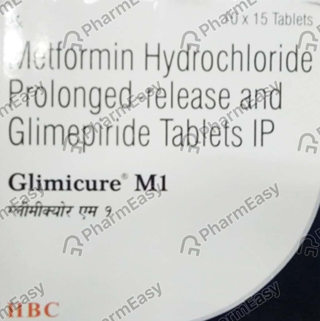 Glimicure M 1mg Strip Of 15 Tablets: Uses, Side Effects, Price & Dosage ...