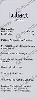 Luliact 1% Bottle Of 15ml Lotion