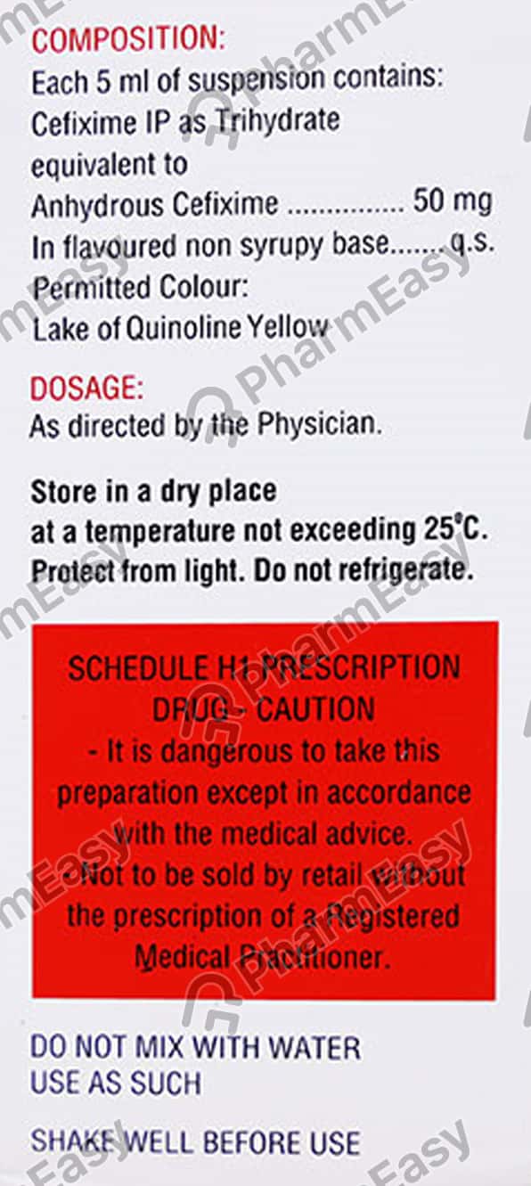 Zifi 50 MG/5ML Suspension (60) Uses, Side Effects, Price & Dosage